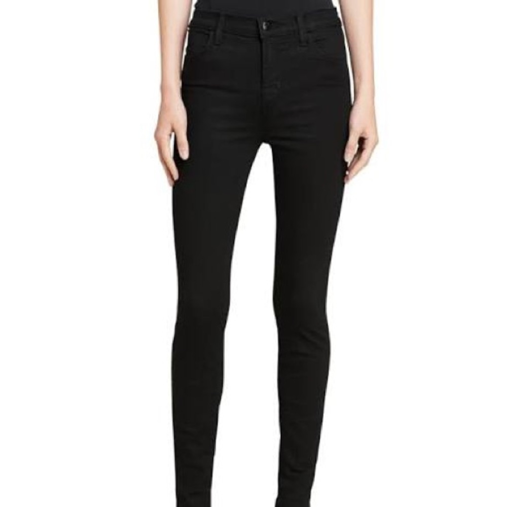 J Brand Maria Black High Rise Skinny Jeans